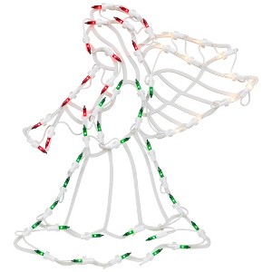 Northlight Lighted Trumpeting Angel Window Silhouette Christmas Decoration - 18" - 1 of 4