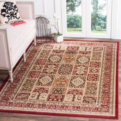Cherished Red Symphony 6' Round Synthetic Area Rug