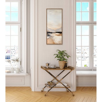 Sylvie Peaceful Landscape III Gold Framed Canvas Art, 18x40