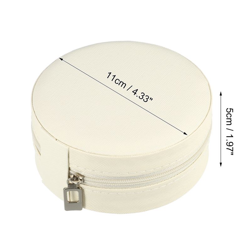 Unique Bargains Portable Round Jewelry Box for Travel 1 Pc, 4 of 7