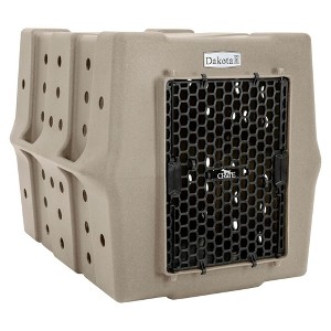 Dakota 283 Canine Rough and Tough Economy Pet Kennel, Heavy Duty Crate for Dogs and Cats with Ventilation Holes, Large, Sandstone - 1 of 4