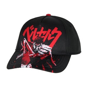 Berserk Hat Anime Manga Guts Logo Precurve Bill Snapback Hat Cap - 1 of 4