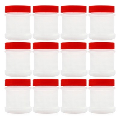 Set of 24 Gold Cap Glass Spice Jars with 284 Labels, 4oz Containers with  Lids