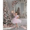 2Bunnies Girls 1-8Y Beaded Sequin Embellished Tulle Puff Sleeve Christmas Party Dress - 4 of 4
