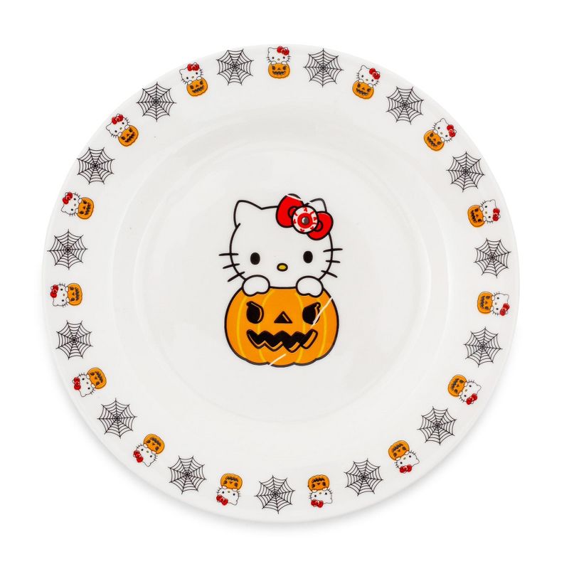 Silver Buffalo Sanrio Hello Kitty Pumpkin Boo 10.5-Inch Ceramic Dinner Plate, 1 of 7