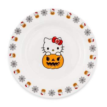 Silver Buffalo Sanrio Hello Kitty Pumpkin Boo 10.5-Inch Ceramic Dinner Plate