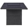 vidaXL Patio Dining Table Outdoor Garden Dinner Table Furniture Poly Rattan - 3 of 4