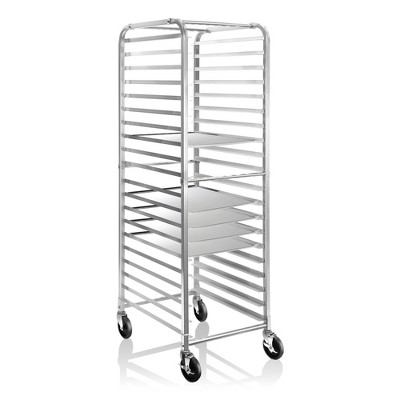 GRIDMANN Heavy-Duty 20-Sheet Silver Aluminum Bakery Rack