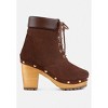 MAAYA Brown Handcrafted Collared Suede Boot - image 2 of 4