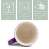 Elanze Designs In My Retirement Era Two Toned Ombre Matte 10 ounce New Bone China Coffee Tea Cup Mug For Your Favorite Morning Brew, Purple and White - 3 of 4
