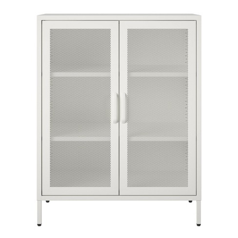 Huntyr 2-Layer Vertical Stackable Cold Rolled Steel Storage Cabinet with Lock Inbox Zero Color: White