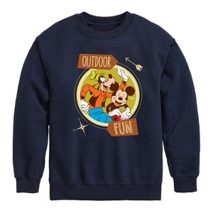 Boys' - Disney - Outdoor Fun Graphic Long Sleeve Fleece Sweatshirt - 1 of 4
