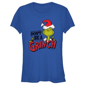 Junior's Dr. Seuss Christmas Don't Be a Grinch T-Shirt - 1 of 4