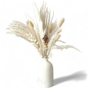 Alilang Decorative Neutral Dried Floral Bouquet for Home Decoration and Centerpieces, 17.5 Inches - Clear - 1 of 4