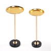 NicBex 24.4" Adjustable Side End Table, Small Tea Martini Table, Natural Marble Decorative Pedestal End Table for Display and Storage, Gold - 3 of 4