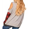 Women's ASYMMETRICAL COLD SHOULDER SWEATER - Haptics - 3 of 4
