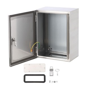 Waterproof Electrical Junction Box, Stainless Steel Hinged Junction Box, IP65 Dustproof Enclosure - 1 of 4