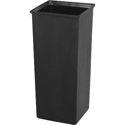Safco Plastic Trash Can with no Lid Black 21 gal. 9668