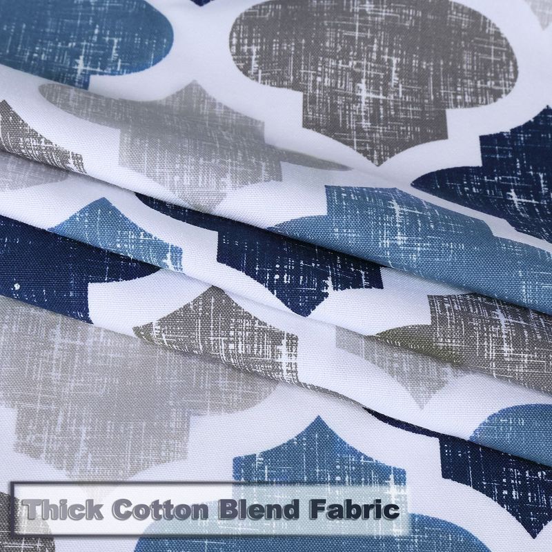 Quatrefoil Print Cotton Blend Fabric Shower Curtain, 3 of 6