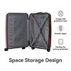 INFURNIC Bag And Luggage Sets Rolling Suitcase Set 3 Piece Hard Suitcases with Wheels, Lightweight Travel Luggage, Pink, 21.46"*12.01"*30.51" - 4 of 4