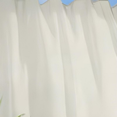Ivory Sheer Polyester Grommet Panel for Indoor/Outdoor Use