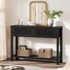 Farmhouse Entryway Table,43 Inch Wood Console Table with 2 Drawers,2 Tier Sofa Table with Storage - 2 of 4