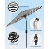 9FT Outdoor Patio Umbrella, Outdoor Table Umbrella, Market Umbrella, 6 Sturdy Ribs UV Protection Waterproof for Garden, Deck, Backyard, Pool - 2 of 4