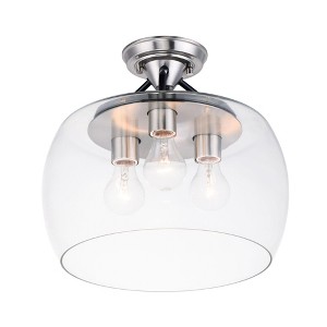 Maxim Lighting Goblet 3 - Light Semi-Flush Mount in  Black/Satin Nickel - 1 of 3