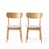 Modern Upholstered Dining Chairs Set of 2 with Solid Wood Frame and Padded Seat for Dining Room Kitchen-Baofuwish - 3 of 4