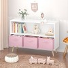 Book Racks Modern with Fabric Drawers and Anti-Tip Strap for Kids Room 35.43in Wide - 3irtyhousy - 2 of 4