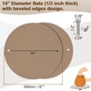 Unique Bargains Wooden Pottery Bat with 1.2" Long Pin 304 Stainless Steel Screws 12" 5 Pcs - 2 of 3