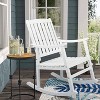 Penny Classic Slat-Back Acacia Wood Patio Outdoor Rocking Chair - JONATHAN Y - image 2 of 4