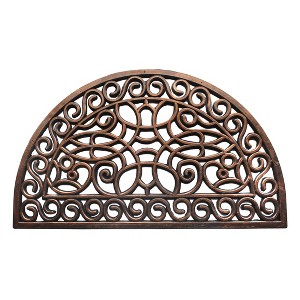 RugSmith Bronze Moulded Trellis Half-round Rubber Doormat Doormat - 1 of 4