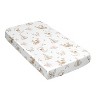 Sweet Jojo Designs Girl Satin Fitted Crib Sheet Deer Floral White Taupe and Pink - 3 of 4