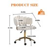 MOONMISS Velvet Home Office Desk Chair, Wheels Swivel Height Adjustable Swivel Task Chair for Home Office - 2 of 4