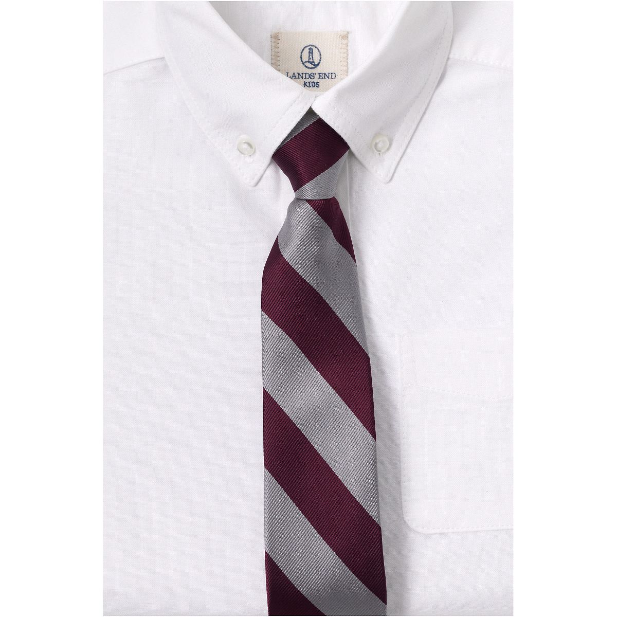 Lands' End School Uniform Kids Stripe Pre Tied Tie - thumbnail 2