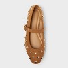 Women's Penny Gold Studded Mary Jane Flats with Memory Foam Insole - Universal Thread™ Cognac - 3 of 4