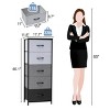 Crestlive Products Vertical Dresser for Bedroom Storage Tower With Steel Frame Wood Top Easy Pull Fabric Bins - 3 of 4