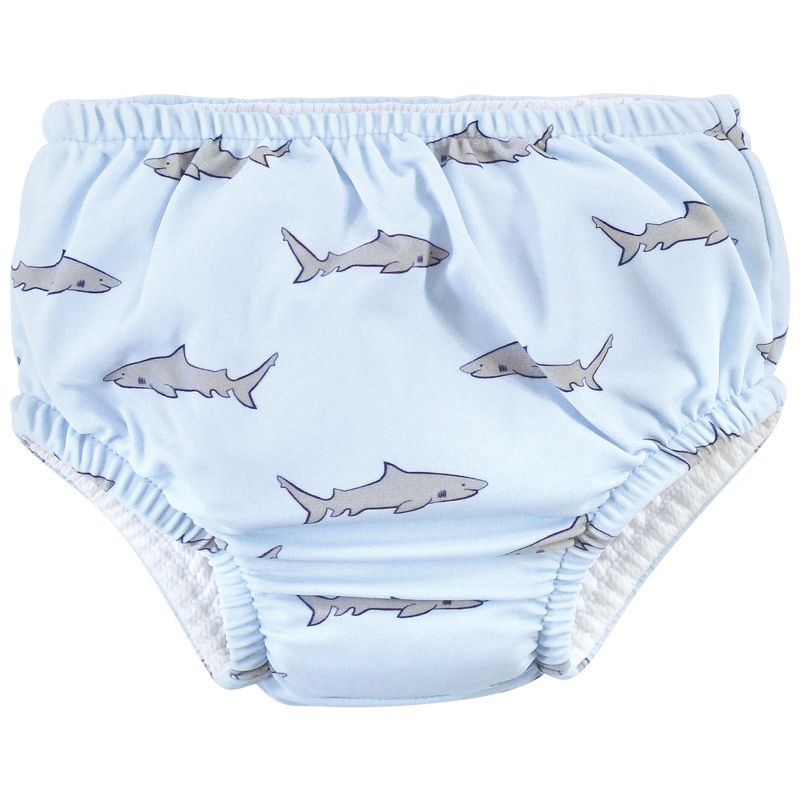 Hudson Baby Infant and Toddler Unisex Swim Diapers, Blue Gray Shark, 4 of 6