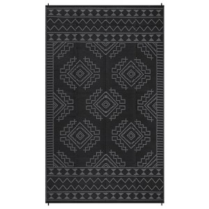 Outdoor Rug Vintage Carpet Waterproof Plastic Straw Rug UV-Resistant Reversible Mat for Camping RV Porch Deck Balcony Beach - 1 of 4