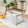 VEVOR Baby Travel Crib and Play Yard, Folding Baby Playpen with Soft Mattress Pad, Portable Toddlers Crib with Breathable Mesh and Travel Bag, Gray - 2 of 4