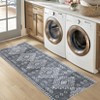 Modern Striped Geometric Rugs for Bedroom Retro Thin Soft Washable Low Pile Area Rugs Easy Care Non Slip Soft Carpet for Living Room - 3 of 4