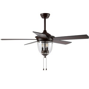 Rallen 3 Light 52" Ceiling Fan - CLF1012 - Oil Rub Bronze - Safavieh - 1 of 4