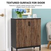 Lirago Brown 5-Tier Shoe Cabinet MDF Metal 31.5x15x37.4 Holds 20 Pairs Shoes with Double Doors Storage - 3 of 4