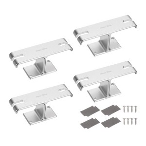 Unique Bargains Aluminum Alloy Adhesive Utility Headphone Stand Hooks 4 Pcs - 1 of 3