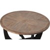 COZAYH Rustic Farmhouse Round Coffee Table with Crisscross Base for Living Room, Made From Solid Manufactured Wood and Holds up to 21 Pounds - 4 of 4