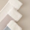 Anna-Kaci Women's 3-Pair Plush Cuffed Crew Socks Soft Knit Ribbed Design Comfortable Everyday Wear - 4 of 4