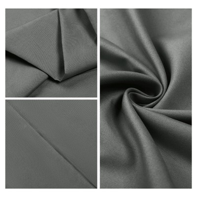 Dark Gray Polyester Standard Pillowcases with Envelope Closure, Set of 2
