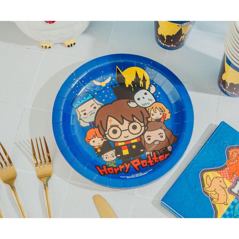Silver Buffalo Harry Potter Chibi Friends 60-Piece Party Tableware Set | Cups, Plates, Napkins, 5 of 10