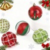 16 Pcs Christmas Ball Ornaments 6cm/2.3 Inch, Red White Shatterproof Christmas Baubles, Hanging Tree Decorations - 3 of 4